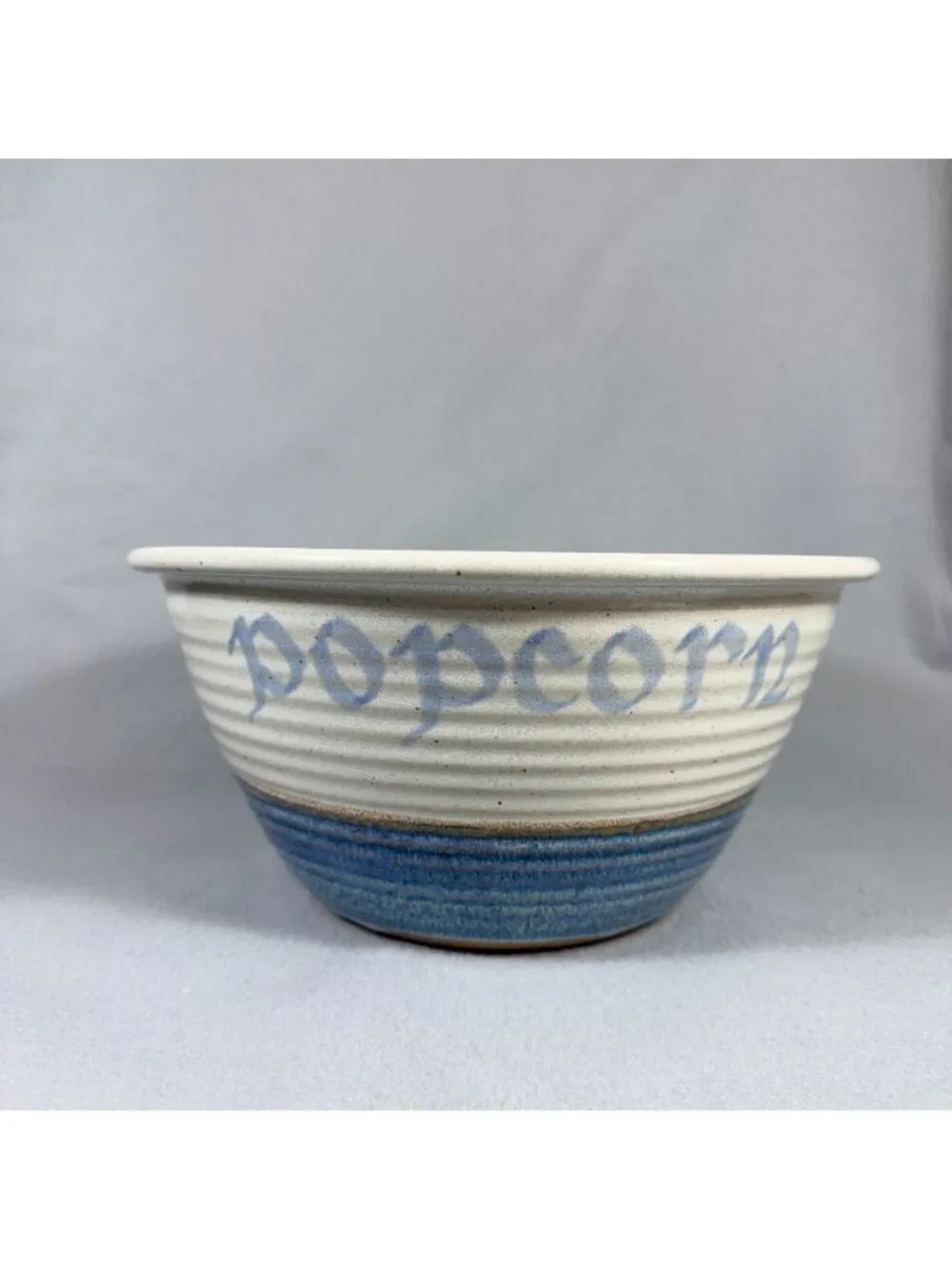 Vintage Large Studio Pottery Popcorn Bowl 11” Ceramic Old Maids Only Signed Debr